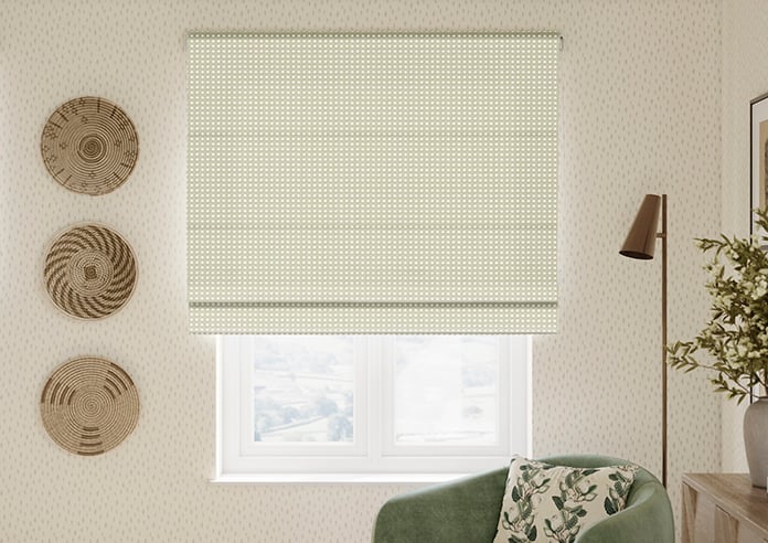 Weavers, Bud Green - Twist&Fit Roman Blind - Image 3